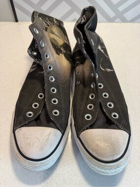 Converse Black Canvas High-Top Sneakers with White Toe Caps